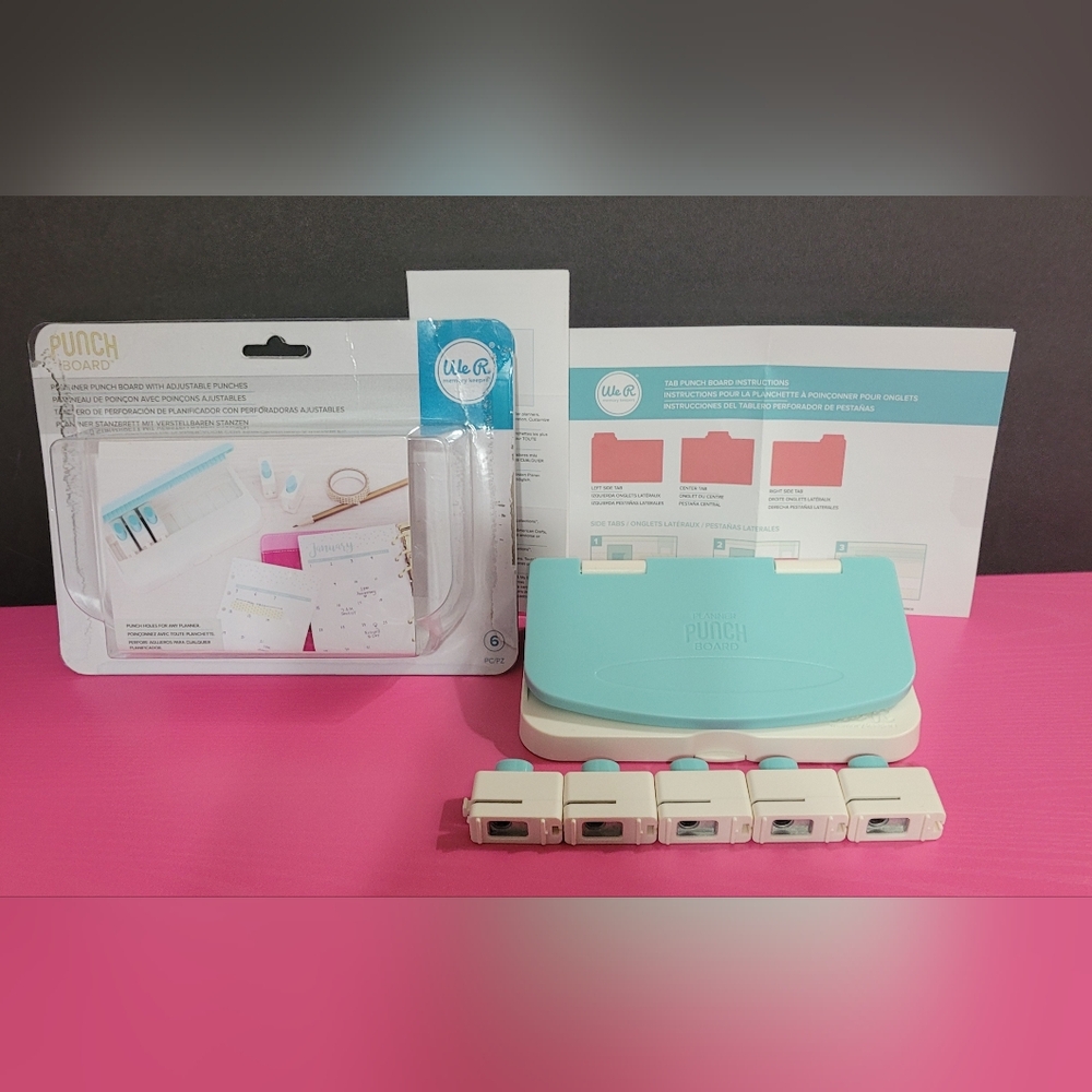 We R Memory Keepers Planner Punch Board Set With Adjustable Punches (0436)